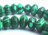 82 Refreshing Rice Terrace-Green Calsilia Rondelle Beads