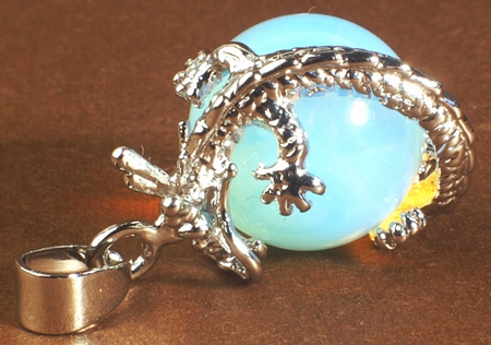 Mystical Moonstone Moon Dragon Pendant