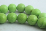 Large 10mm Pea-Green Gaspeite Beads