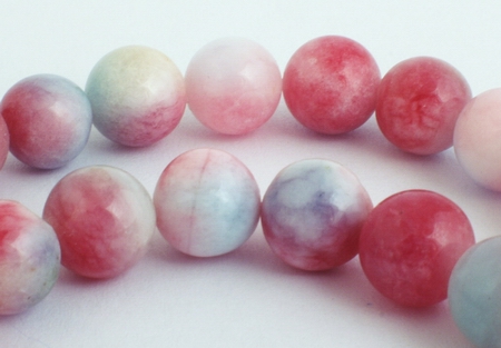 Beautiful Soft Candy Floss Jade Beads - 8mm