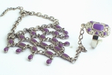Ladies Romantic Purple Gothic Victorian Bracelet & Ring