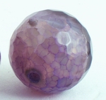 2 Large Faceted Deep Purple Agate 18mm Beads