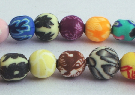 Colorful 6mm Summer Fimo Beads