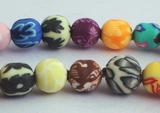 Colorful 6mm Summer Fimo Beads