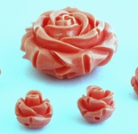 Paradise Pink Flower Beads - 20mm or 6mm