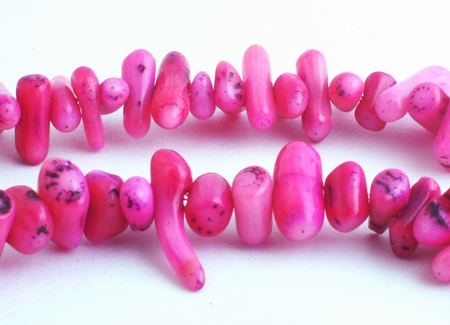 Summer Parasol Pink Coral Chip Beads