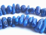 Large Shiny Ultramarine-Blue Coral Chip Beads