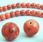 Beautiful Rose Pink Howlite Turquoise Beads - 6mm or 14mm