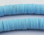 Over-300 Delightful Ski-Blue Fimo Heishi Beads