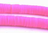 Over-300 Delightful Hot-Pink Fimo Heishi Beads