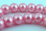 Gorgeous Paradise Pink Glass Pearl Beads - 8mm