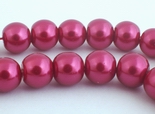 Gorgeous Cranberry Glass Pearl Beads - 8mm