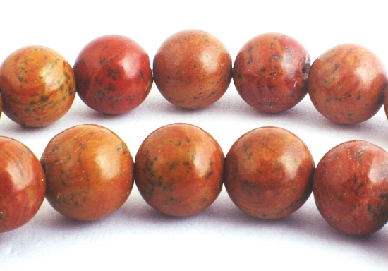 Shiny 8mm Chocolate Brown Jasper Beads