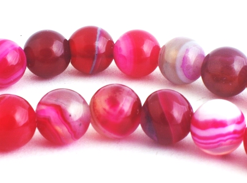 Gorgeous Violet Red 6mm Agate Beads