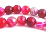 Gorgeous Violet Red 6mm Agate Beads