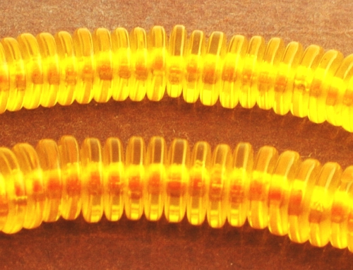 200 Sunrise-Yellow Amber Heisi Disc Beads