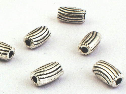 50 Snazzy Silver Barrel Bead Spacers - For Classy Jewelry!