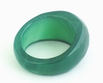 Faceted Distinctive Emerald Green Jade Ring
