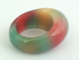 Glamorous Green & Red Jade Ring - Jade is a symbol of purity and serenity!