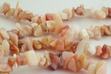 Cheerful Peruvian Pink Opal Bead Chips - Long 32-inches
