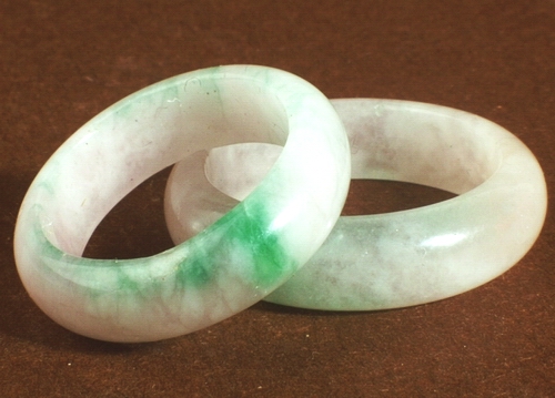 Intimate White & Green Jade Ring - a symbol of love & virtue