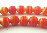 Red & yellow Summer 6mm Calsilica Beads