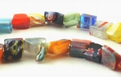 Colorful Picasso Millefiori Nugget Chip Beads