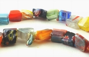 Colorful Picasso Millefiori Nugget Chip Beads