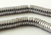 400 Small Silver Hematite Heishi Disc Beads