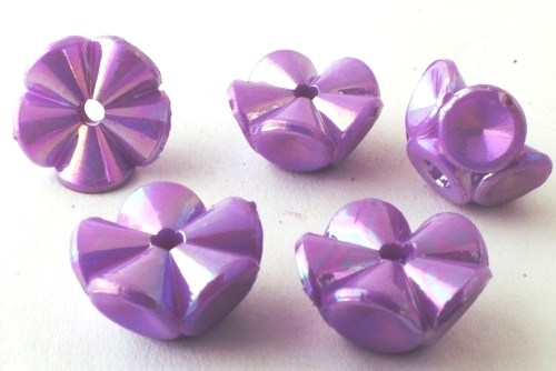 30 Lavender Flower Pony Beads