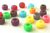 200 Colorful Rondelle Pony Beads - 9mm x 6mm