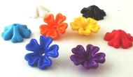 50 Large 17mm Petal Pony Beads - 6 Fun Colors