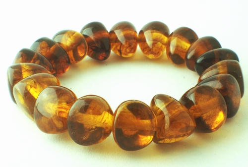 Chunky Deep Amber Nugget Bracelet