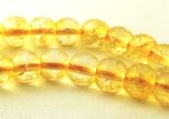 Mystical Pineapple-Yellow Crackle Rock Crystal 6mm Beads