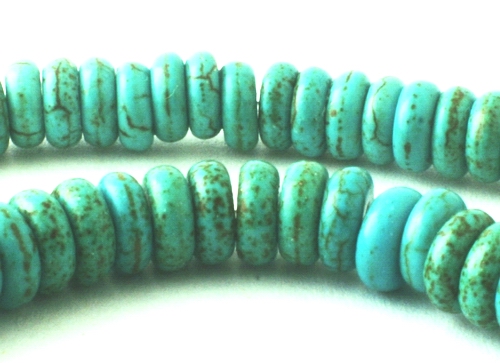 162 Enchanting Stabalized Blue Turquoise Rondelle Beads