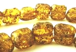 32 Chunky Olive-Yellow Amber Nugget Beads