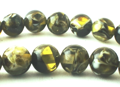 Versatile Worldly Avocado-Green Amber 8mm Beads