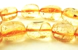 25 Heavy Morning-Yellow Citrine Nugget Beads