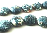 25 Large Glaucous-Blue Rain Flower Viewing Stone Button Beads
