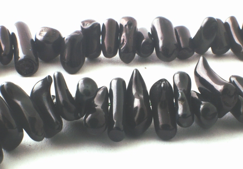 Wild Black Coral Icicle Chip Beads