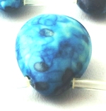 23 Aqua Blue Rainflower Viewing Stone Teardrop Beads