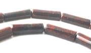 29 Lean Iron Jasper Tube Beads - 9mm x 4mm