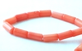 50 Romantic Flamingo Pink Coral Tube Beads