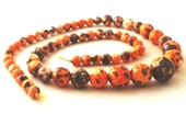 Graduated Summer-Orange Rain Flower Viewing Stone Beads - 14mm to 6mm