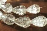 8 Mystical Rock Crystal Teardrop Beads - Large 20mm x 14mm
