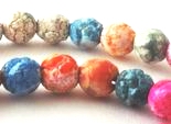 Striking Summer Rainbow Crackle Agate 6mm Beads