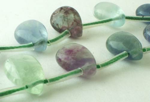 24  Dazzling Top-Drill Florite Teardrop Beads