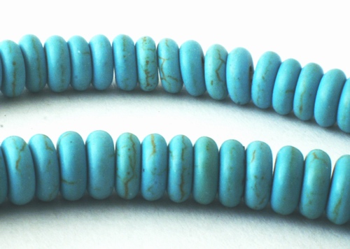 160 Light Blue Versatile Turquoise Rondelle Beads