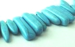 70 Large Top-Drill Blue Turquoise Icicle Beads - Unusual!