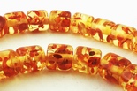 Golden Yellow Amber Drum Beads - 7mm x 7mm